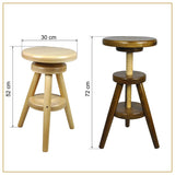 Magnetic Mobel Tabouret à vis Solide Petit déjeuner Cuisine Nouveau hêtre (roh)