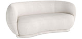 Iconik Interior Canapé Courbe 3 Places en Tissu bouclé - Curvy Blanc
