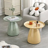 Yqyc Table D'appoint Ronde en Plastique pour Canapé, Table Appoint Moderne pour Les Espaces Étroits Et Petits, pour Bureau, Salon, Chambre À Coucher, Table Basse (Color : Orange)