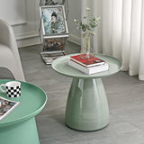 Yqyc Table D'appoint Ronde en Plastique pour Canapé, Table Appoint Moderne pour Les Espaces Étroits Et Petits, pour Bureau, Salon, Chambre À Coucher, Table Basse (Color : Orange)