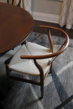 NONROTS Chaise de Salle à Manger en Bois Naturel, réplique de la Chaise Wishbone, Chaise latérale élégante