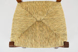 t m c s Tommychairs - Set 4 chaises Cuore pour Cuisine, Bar et Salle à Manger, Robuste Structure en Bois de hêtre peindré en Couleur Noyer Clair et Assise en Paille