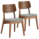 HOMN LIVING Pack de 2 chaises Susi en Noyer, Bois Massif, 49 cm (Largeur) 52 cm (Profondeur) 82 cm (Hauteur)