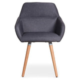 Chaise/Fauteuil scandinave Frida Tissu Gris Foncé