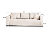 Best Mobilier - Topaze - canapé 3 Places - Convertible avec Coffre - en Velours côtelé - Bleu Ardoise