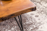 FineBuy Table Basse Bois Massif Sheesham Table de Salon 56 x 38 x 51 cm | Table d'appoint Style Maison de Campagne | Meubles en Bois Naturel Table de Sofa avec des Jambes en métal