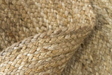 HAMID - Tapis Jute Naturel, Jute Alhambra Rond, Tressé à la Main, Tapis 100% Fibre de Jute pour Salon, Chambre, Décoration, (100x100cm)