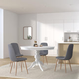 Table laque ronde avec allonge - diamtre 120 cm