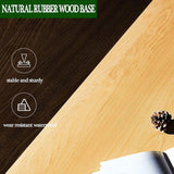 MZBDYYF Table Basse Triangulaire Moderne du Milieu du siècle avec Dessus en Verre et Base en Bois pour Le Salon - Conception Ovale rétro pour Le Bureau à Domicile - Finition Brune Naturelle