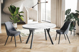 AlpiMeble Table Pliante Ronde OVO – Table Ronde pour Salle à Manger pour Salon – Plateau laminé 36 mm – Tableau Salle Manger – Tableau pour Dimensions de 80 cm a 130 cm Lancelot