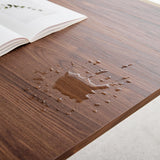 BenyLed Table à Manger Rectangulaire de 160 cm pour 4 à 6 Personnes, Table de Cuisine Moderne avec Piétement à Lattes en Bois pour la Maison, Le Restaurant, Le Bureau, etc. (Noyer)