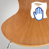CLP Chaise Empilable Calisto en Bois - Assise Ergonomique - Chaise de Salle d'Attente en Bois Chaise, Hauteur Assise 45 cm -Couleurs au Choix:, Couleur:chęne