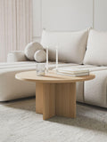 Selsey OVO - Table Basse Ronde - 76x76 - Couleur du Frêne–Chêne Lindberg