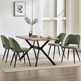 ANVOFONG Chaise de Salle à Manger Lot de 2,Chaise de Cuisine avec Pieds IndéPendants,Chaise Coiffeuse Tapissée en Velours Côtelé,Vert Armée Loungesessel,pour Salle à Manger,Salon,Cuisine,Chambre