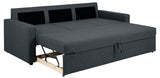 AC Design Furniture Richard 3 Places, Tissu, Gris foncé, H: 84 x B: 219 x T: 86 cm