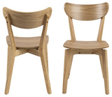 AC Design Furniture Roxanne Chaise de Salle à Manger, Bois, chêne, H: 79,5 x B: 45 x T: 55 cm, Beige