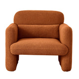 MEXUS Chaise de Loisirs, siège de canapé, Fauteuil de Loisirs, Petit canapé Simple, adapté à la Chambre à Coucher/Home cinéma/Salon (Orange)