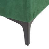 Beliani Canapé Fixe 3 Places Revêtu en Velours Vert de Qualité Un Design Tendance Idéal pour Salon Vintage Rétro et Glamour