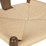 Lot de 2 chaises de salle à manger modernes en poly et écorce en forme d'os triangulaires en noyer avec assise confortable pour cuisine et salle à manger