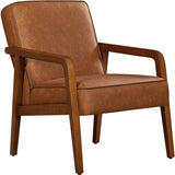 Yaheetech Fauteuil Salon Confortable Cadre Métal Fauteuils et Chaises pour Salon Siège Bien Rembouré 1/Marron Clair