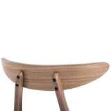 Lot 2 Chaises en Bois Foncé et Tissu Gris Design Intemporel pour Salle à Manger ou Cuisine Moderne ou Vintage Rétro Confort et Qualité Beliani