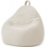 bananair - Pouf Poire Velours Côtelé, Housse Lavable, 80x70 cm, Beige