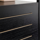 IDIMEX Table de Chevet ARUMA H 51 cm avec 1 tiroir, Plateau en Verre au Style Moderne et Industriel Coloris Noir, pour Chambre avec Rangement Niche Ouverte