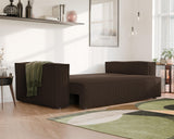 GREKPOL Sofa 240x105 cm - Canapé 3 Places Velours Côtelé - Marron Canapé Convertible 3 Places avec Dossier rembourré