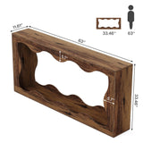 Tribesigns Table console de ferme de 160 cm avec rangement, table de canapé derrière le canapé, longue table d'entrée, table console étroite, table de couloir pour entrée, salon, marron