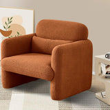 MEXUS Chaise de Loisirs, siège de canapé, Fauteuil de Loisirs, Petit canapé Simple, adapté à la Chambre à Coucher/Home cinéma/Salon (Orange)