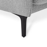 Sicaan Canapé 3 Places Industriel Sasha en Tissu Gris Clair – Canapé Droit Rectiligne Élégant et Robuste – Sofa Confortable Style Urbain Chic pour Salon, Appartement ou Loft – 203 x 85 x 86 cm