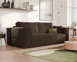 GREKPOL Sofa 240x105 cm - Canapé 3 Places Velours Côtelé - Marron Canapé Convertible 3 Places avec Dossier rembourré