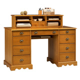 ACTUAL DIFFUSION 38504 Windsor Grand Bureau avec Rehausse Bois Miel 58,3 x 137,5 x 99 cm