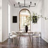 Chaise de Salle à Manger, Chaise de Cuisine du Milieu du siècle, Chaise de Salle à Manger de Cuisine, Dossier incurvé, Chaise de Salle à Manger Ronde tapissée en Bouclette