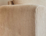 Lisa Design - Fauteuil Rune en Velours Côtelé Beige - Salon