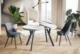 AlpiMeble Table Pliante Ronde OVO – Table Ronde pour Salle à Manger pour Salon – Plateau laminé 36 mm – Tableau Salle Manger – Tableau pour Dimensions de 80 cm a 130 cm Lancelot