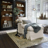 Loberon Chaise longue Téranisse, housse douce et nouée, toucher confortable, avec deux coussins décoratifs, meubles d'assise/chaise longue, bois de pin, bois de caoutchouc, polyester, crème