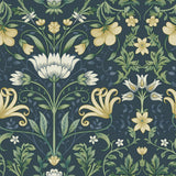 Holden Eclectic Collection Papier Peint Floral Vintage Bleu Marine 13391
