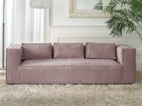 Lisa Design - Canapé Stella en Velours Côtelé - Sofa Rose 3 Places - Salon