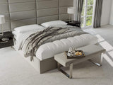 VANT Panneaux Muraux d'appoint Rembourrés - Paquet de 4 - Facile à Installer - Double Tête de lit King Size (En Velours Bleu Paon, 76cm de Large)