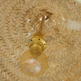 Suspension Naturelle Grande Hauteur Sous Plafond, Suspension en Rotin, Fait main (XXL 100cm)