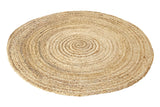 HAMID - Tapis Jute Naturel, Jute Alhambra Rond, Tressé à la Main, Tapis 100% Fibre de Jute pour Salon, Chambre, Décoration, (100x100cm)