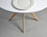 Ragaba Jubi Table à Manger Ronde 80cm Chêne Jaune Genët