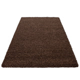 HomebyHome Tapis Salon 200x300 Moderne Tapis Chambre Adulte Tapis Marron 200x290 cm - Tapis Shaggy Salle de Séjour Tapis Poil Long Concevoir Unicolore Tapis Doux Moelleux Tapis Cuisine Moquette Salon