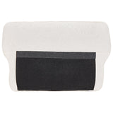 Fauteuil en Tissu Rembourré Blanc et Pieds en Métal Noir Salon Rétro Vietas