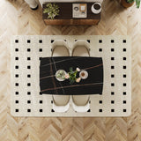 POVISON Table de Salle à Manger 180cm pour 6-8 Personnes, Table à Manger avec Plateau Rectangulaire en Pierre Frittée Noir, Pied en Acier Carbone,Table sans Chaise, 180 * 90 * 75cm