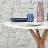Ragaba Jubi Table à Manger Ronde 80cm Chêne Jaune Genët