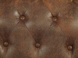 Vente-unique - Fauteuil Chesterfield en Microfibre Aspect Cuir Vieilli