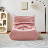 DULRLLY Canapé de Sol Confortable pour Adultes, Fauteuil de Lecture, Pouf Poire en Velours Doux, Chaise Simple géante pour Salon, Chambre à Coucher, Bureau - Rose