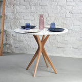 Ragaba Jubi Table à Manger Ronde 70cm Jaune Genët